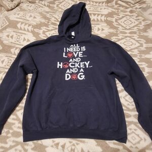 Tultex Dark Hoodie with Graphic Design